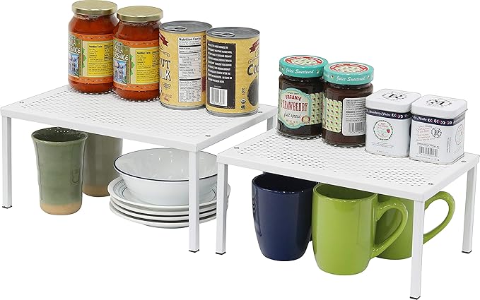 Estante extensible organizador cocina Estante extensible apilable para cocina pequeña