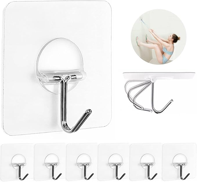 Ganchos adhesivos para pared cocina sin taladro Ganchos adhesivos transparentes para cocina