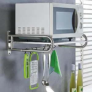 Repisas flotantes para microondas Repisas flotantes de acero inoxidable para microondas
